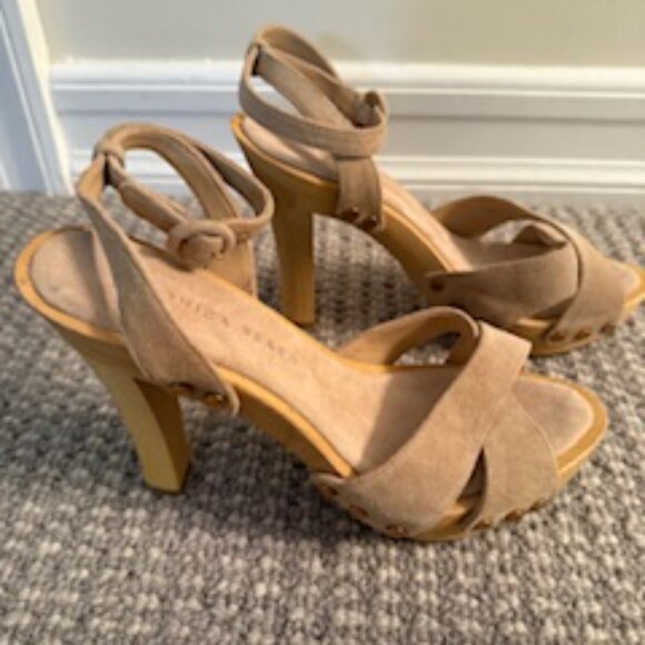 VERONICA BEARD Lamont Suede Platform Sandals - Picture 5 of 6